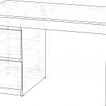 Чертеж Письменный стол Персона-1 BMS