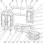 Схема сборки Мебельная стенка Аврелия-2 BMS