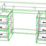 Чертеж Письменный стол Колизей СПК-5 BMS