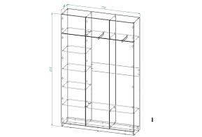 Распродажа - Распашной шкаф Вилета 6 (1700х2650х400)