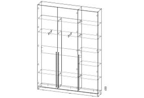 Распродажа - Шкаф распашной Депорте Люкс 34  (1700х2400х300)
