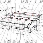 Схема сборки Кровать с ящиками Калипсо 3 BMS