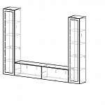 Чертеж Стенка для гостиной Глянец Люкс-19 BMS