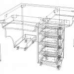 Чертеж Угловой стол Тиса-4 BMS