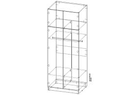 Распродажа - Шкаф распашной Фарелл 35  (800х2100х600)