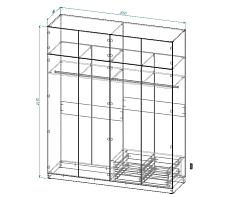 Распродажа - ЭСКИЗ Шкаф для одежды Норд  (2060х2490х600)