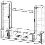Чертеж Мебельная стенка Млайн-8 BMS