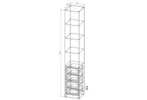 Распродажа - Гардеробная Фрост 4  (400х2400х400)