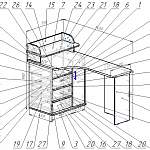 Схема сборки Угловой стол Сара 45 BMS