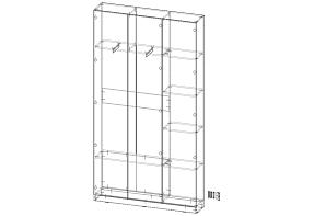 Распродажа - Шкаф распашной Интарс 3  (1400х2600х300)