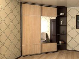 Распродажа - Шкаф-купе АХ-28-27 BMS(Белье - Платье (2 верх. полки) (2)) (1310х2700х600)