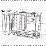Схема сборки Мебельная стенка Ирина BMS