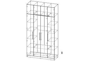 Распродажа - ЭСКИЗ00000143837 Распашной шкаф Вилета 8  (1300х2500х500)