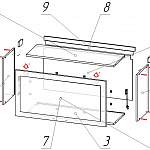Схема сборки Шкаф верхний горизонтальный остекленный Лофт BMS