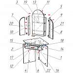 Схема сборки Стол туалетный угловой Веа-61 BMS