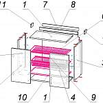 Схема сборки Шкаф-сушка Николь 2 двери BMS