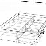 Чертеж Двуспальная кровать Партея-111 BMS