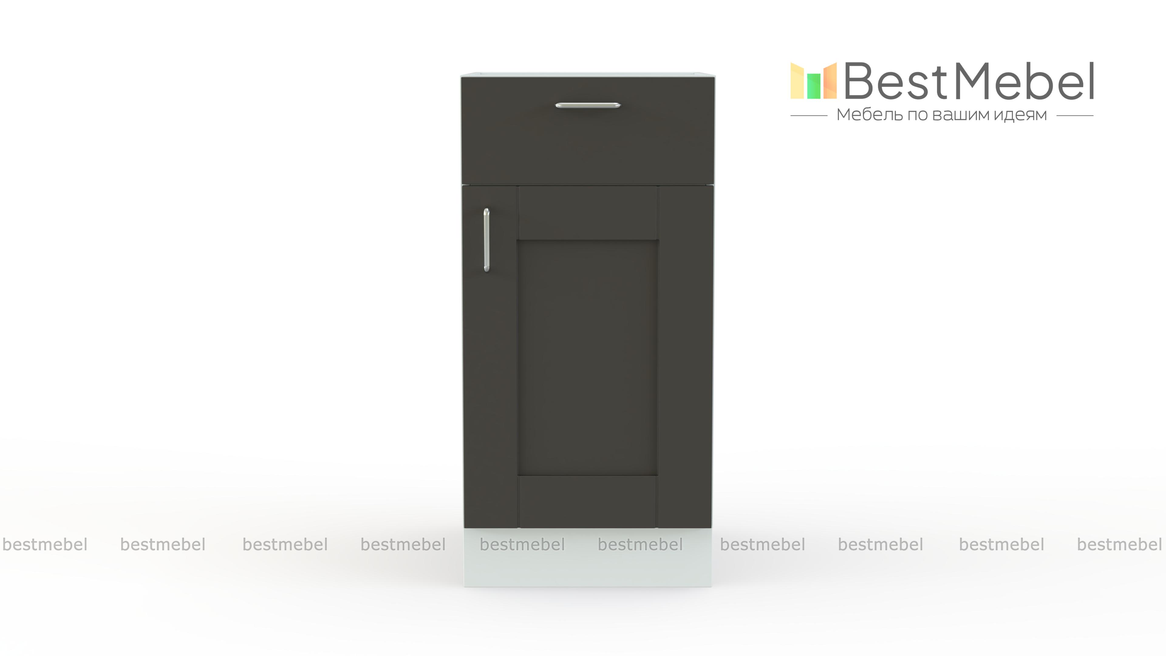 Шкаф нижний с 1-ой дверцей и ящиком Лофт BMS - Фото