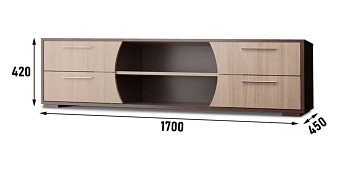 Распродажа - ЭСКИЗ Тумба под ТВ Франд  (1700х420х450)
