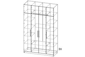 Распродажа - Распашной шкаф Вилета 8 (1600х2600х600)