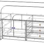 Чертеж Кровать-чердак Маркиз 39 BMS