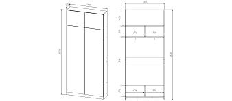 Распродажа - Шкаф распашной Ангард 35 (1100*2500*300) (1100х2500х300)
