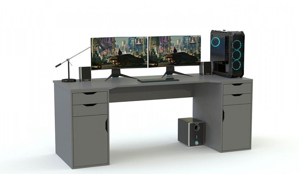 Компьютерные столы на 2 монитора от 6730 руб  