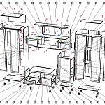 Схема сборки Мебельная стенка Верона 3 BMS