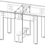Чертеж Кухонный стол Премьера-11 BMS