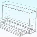Чертеж Шкаф-кровать трансформер Ночь BMS
