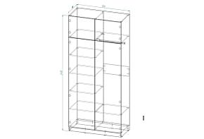 Распродажа - Распашной шкаф Вилета 5 (1100х2400х500)