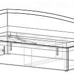 Чертеж Кровать-тахта угловая Спейн-1 BMS
