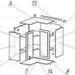 Схема сборки Шкаф угловой Г-обр Трапеза Рамочная BMS
