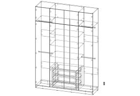 Распродажа - Распашной шкаф Вилета 8  (1800х2550х500)