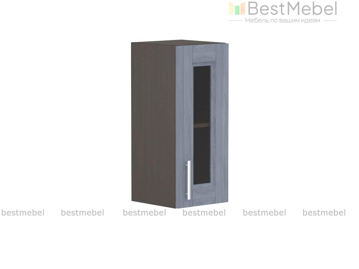 Шкаф верхний с 1-ой остекленной дверцей Сканди BMS - Фото