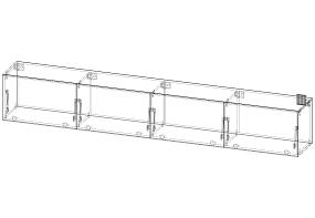 Распродажа - ЭСКИЗ Тумба под тв ЛонгЛайн Навесная  (2600х400х350)