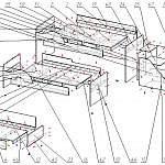 Схема сборки Кровать чердак Радуга 1,6 с ящиком и лестницей BMS