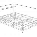 Чертеж Угловая кровать Форт 3 BMS