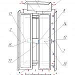 Схема сборки Шкаф 2-х дверный венге BMS