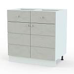 Тумба напольная Квадро 2 ящика BMS - Фото 6