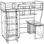 Чертеж Кровать-чердак Маркиз 30 BMS