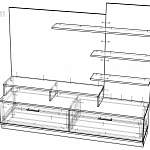 Чертеж Тумба под ТВ Шелби BMS