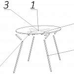 Схема сборки Стол кухонный Кешью 2 BMS