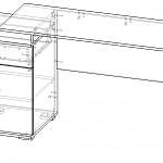 Чертеж Письменный стол Ален 507.04 BMS
