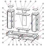 Схема сборки Мебельная стенка Вероника-2 BMS