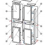 Схема сборки Шкаф книжный Фарфор 6 BMS