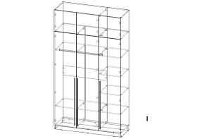 Распродажа - Шкаф распашной Депорте Люкс 30  (1400х2500х500)