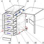 Схема сборки Раскладной стол-тумба Прайс BMS