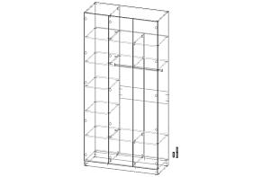 Распродажа - Шкаф распашной Фарелл 34  (1200х2500х500)