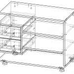 Чертеж ТВ тумба ВТ 10-50 BMS